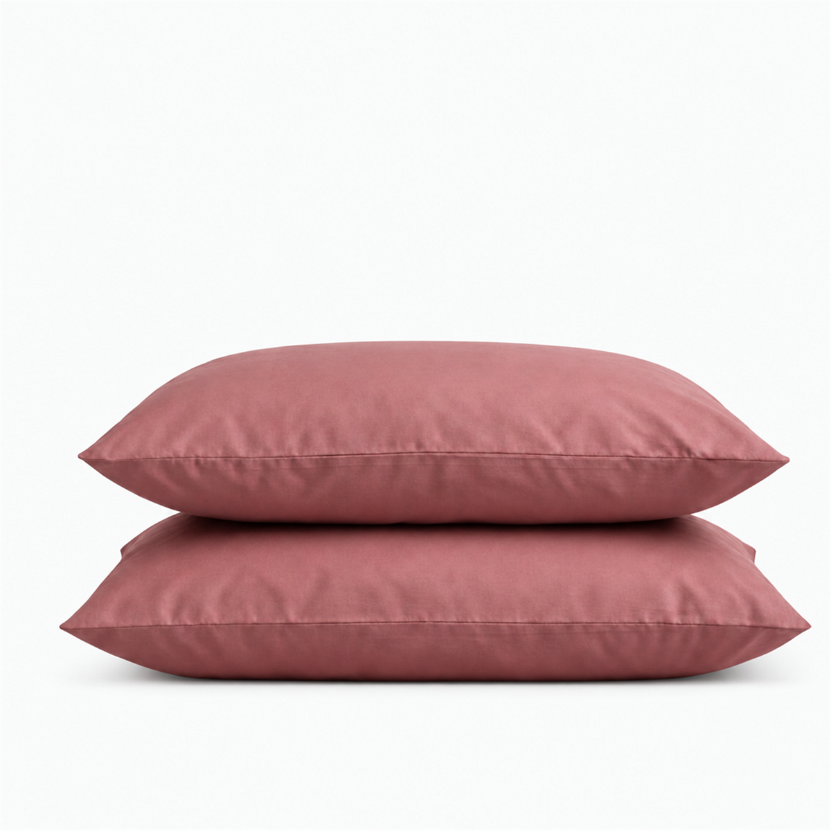 Taies d'oreiller en percale de coton 100 fils/cm2 blanche, élégantes et respirantes, vendues par paire