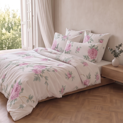Drap plat percale de coton - Jardin
