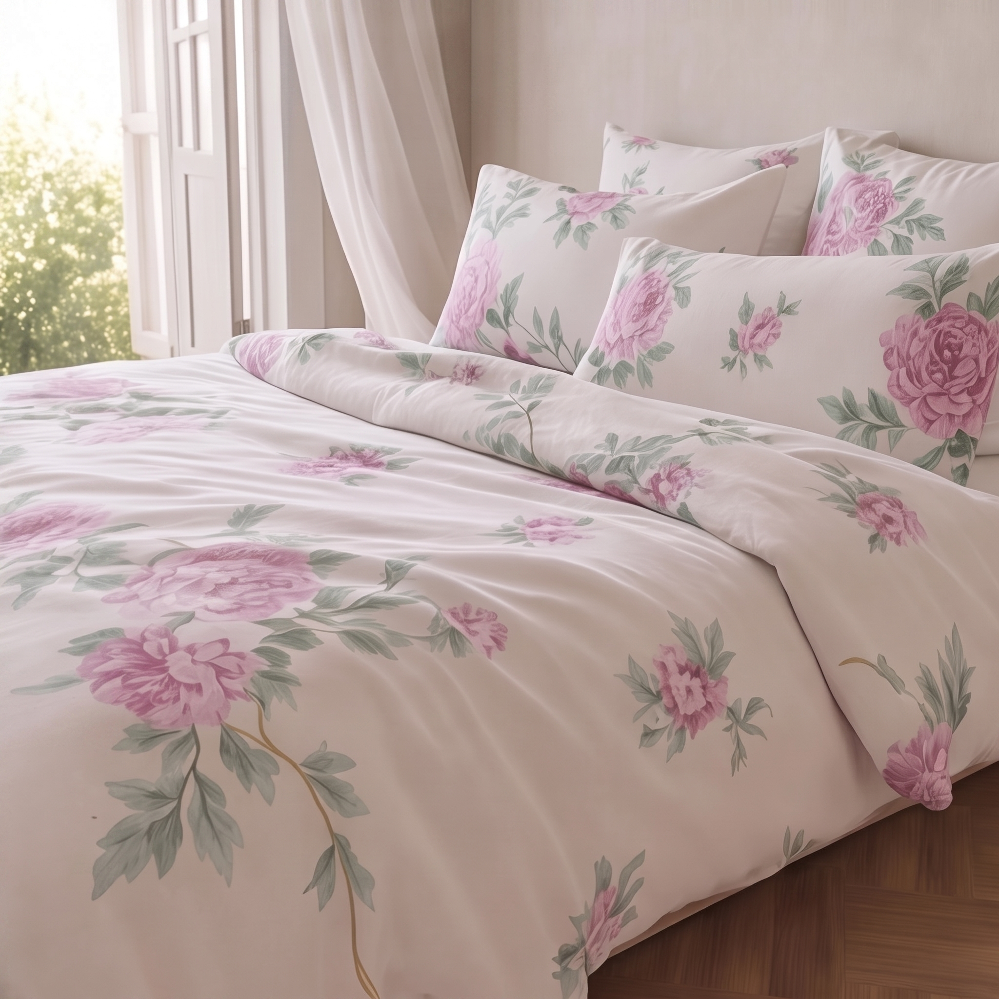 Parure en percale de coton 100 fils/cm² — Jardin Signature
