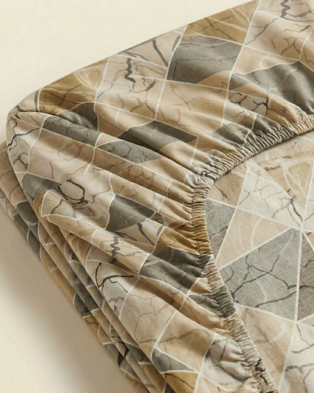 Cearșaf simplu cu elastic din percală de bumbac cu 100 de fire – Moliciune, prospețime și eleganță 