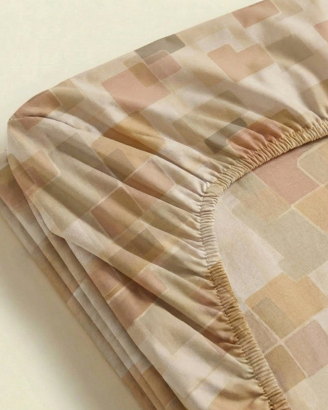 Cearșaf simplu cu elastic din percală de bumbac cu 100 de fire – Moliciune, prospețime și eleganță 