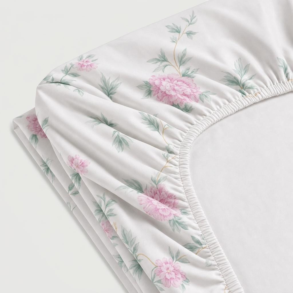 Drap-housse en percale de coton 100 fils/cm² — Jardin Signature