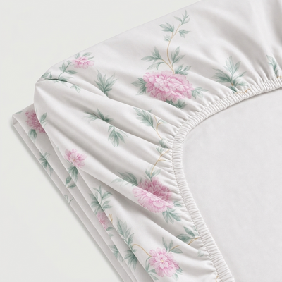 Drap-housse en percale de coton 100 fils/cm² — Jardin Signature