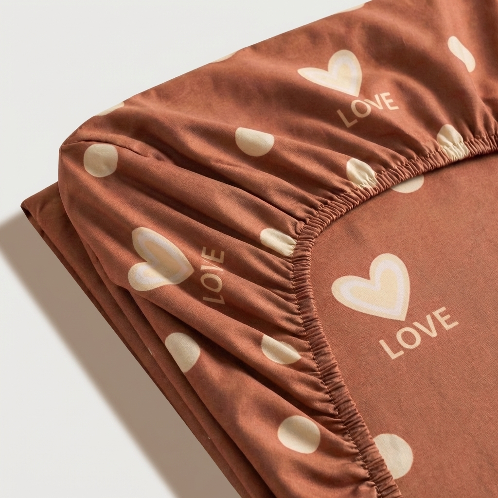 Cearceaf cu elastic Bumbac Percal – Love