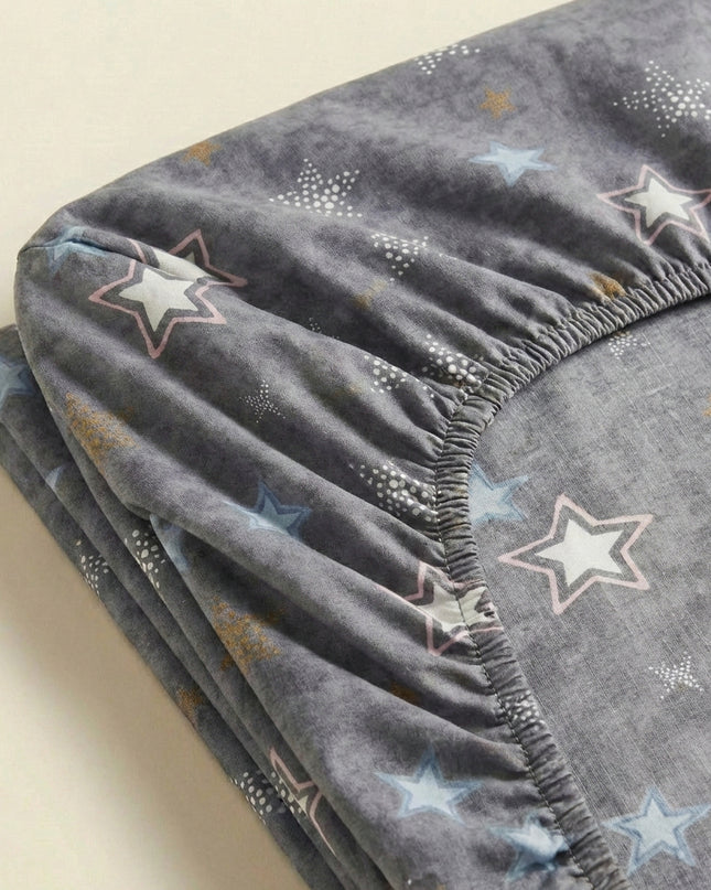 Drap-housse en percale de coton - Stars