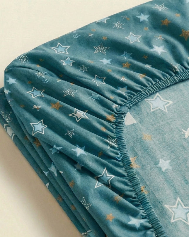 Drap-housse en percale de coton - Stars