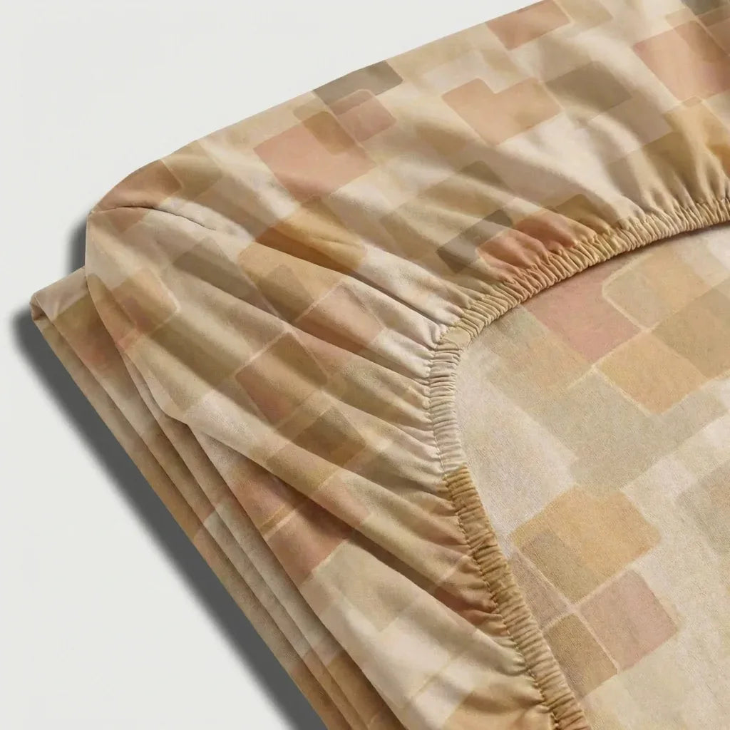 Drap - housse Polycoton renforcé - Graphica en Graphica - Sable – Linge de lit haut de gamme - MaisonTextile
