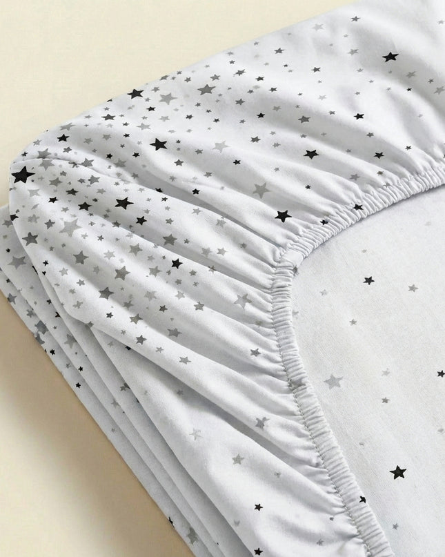 Cearșaf simplu cu elastic din percală de bumbac cu 100 de fire – Moliciune, prospețime și eleganță 