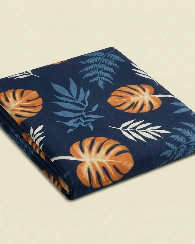 Drap plat polycoton renforcé - Blue Tropique