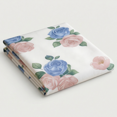 Drap plat percale de coton - Jardin