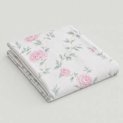 Drap plat percale de coton - Jardin