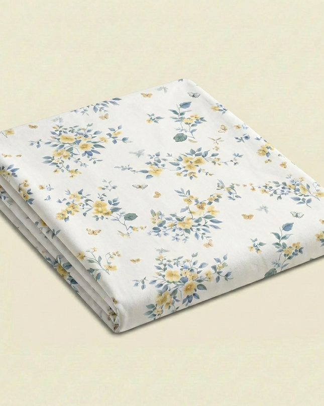 Drap plat percale de coton - Jardin