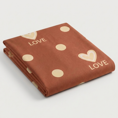 Drap plat percale de coton - Love