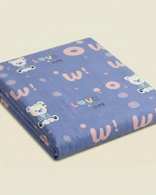 Drap plat percale de coton - Ourson