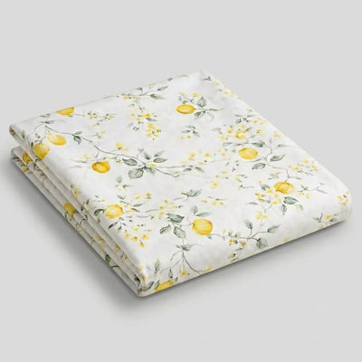 Drap plat percale de coton - Jardin en Jardin Citronnier – - MaisonTextile