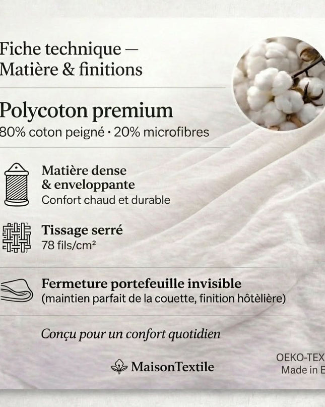 Drap plat polycoton renforcé - Stars en Stars Stripes – - MaisonTextile