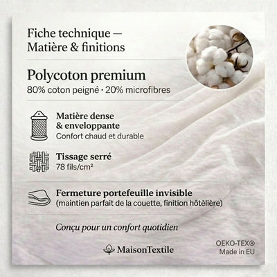 Drap plat polycoton renforcé - Stars en Stars Stripes – - MaisonTextile