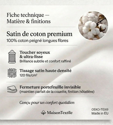 Drap plat satin de coton - Rayures satinées en Mauve Bordeaux – - MaisonTextile