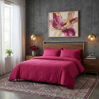 Housse de coeutte en percale de coton | Douce & respirante en 140x200 – Linge de lit haut de gamme - MaisonTextile