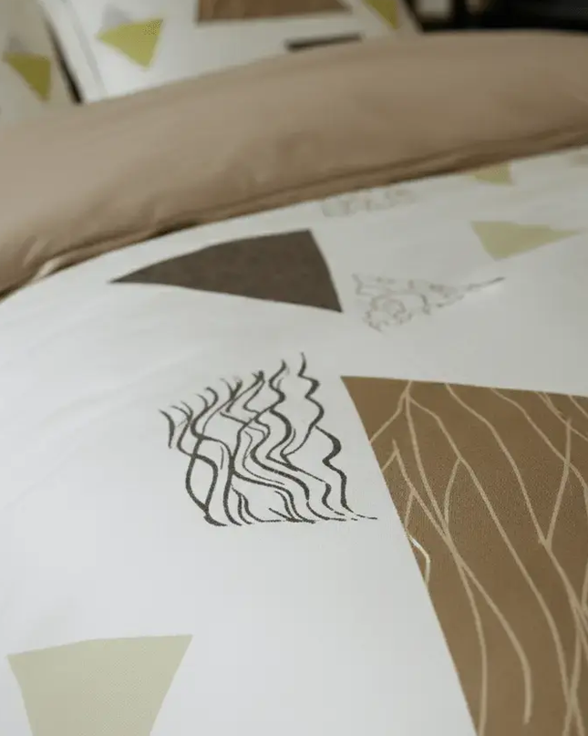 🧾 Housse de couette en polycoton renforcé | Graphique & contemporaine140x200MaisonTextile