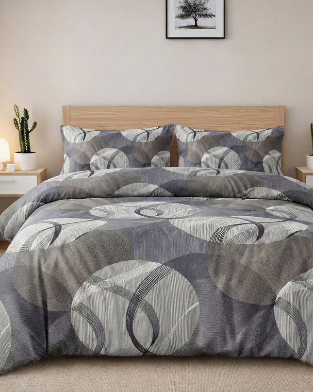 🧾 Housse de couette en polycoton renforcé | Graphique & contemporaine140x200MaisonTextile