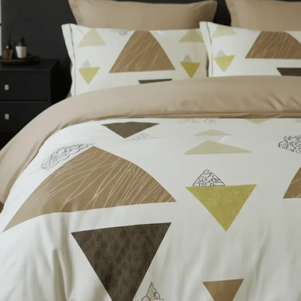 🧾 Housse de couette en polycoton renforcé | Graphique & contemporaine140x200MaisonTextile