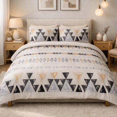 Housse de couette en polycoton renforcé en Graphica - Nomade – Linge de lit - MaisonTextile