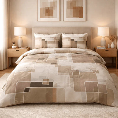Housse de couette en polycoton renforcé en Graphica - Nomade – Linge de lit - MaisonTextile