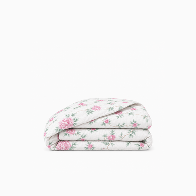 Housse de couette percale de coton Jardin des Pivoines – Maison Textile