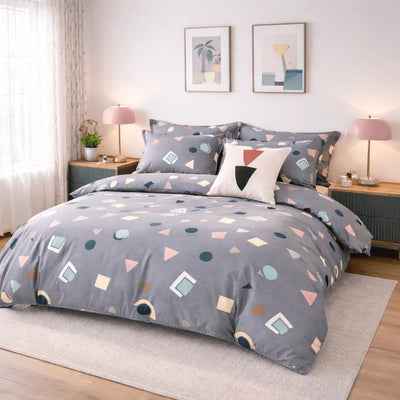 Housse de couette percale de coton - Jardin en Graphica Prisma – Linge de lit haut de gamme - MaisonTextile