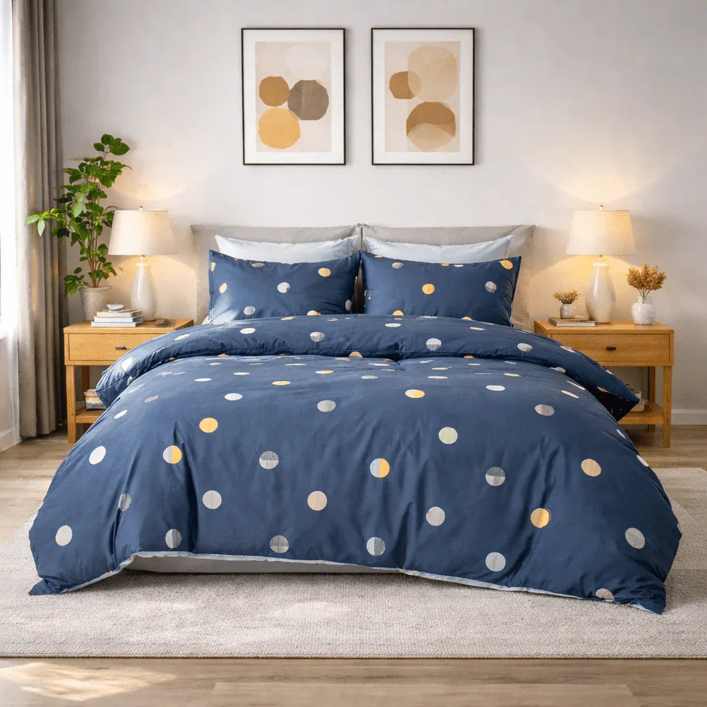 Housse de couette percale de coton - Jardin en Graphica Prisma – Linge de lit haut de gamme - MaisonTextile