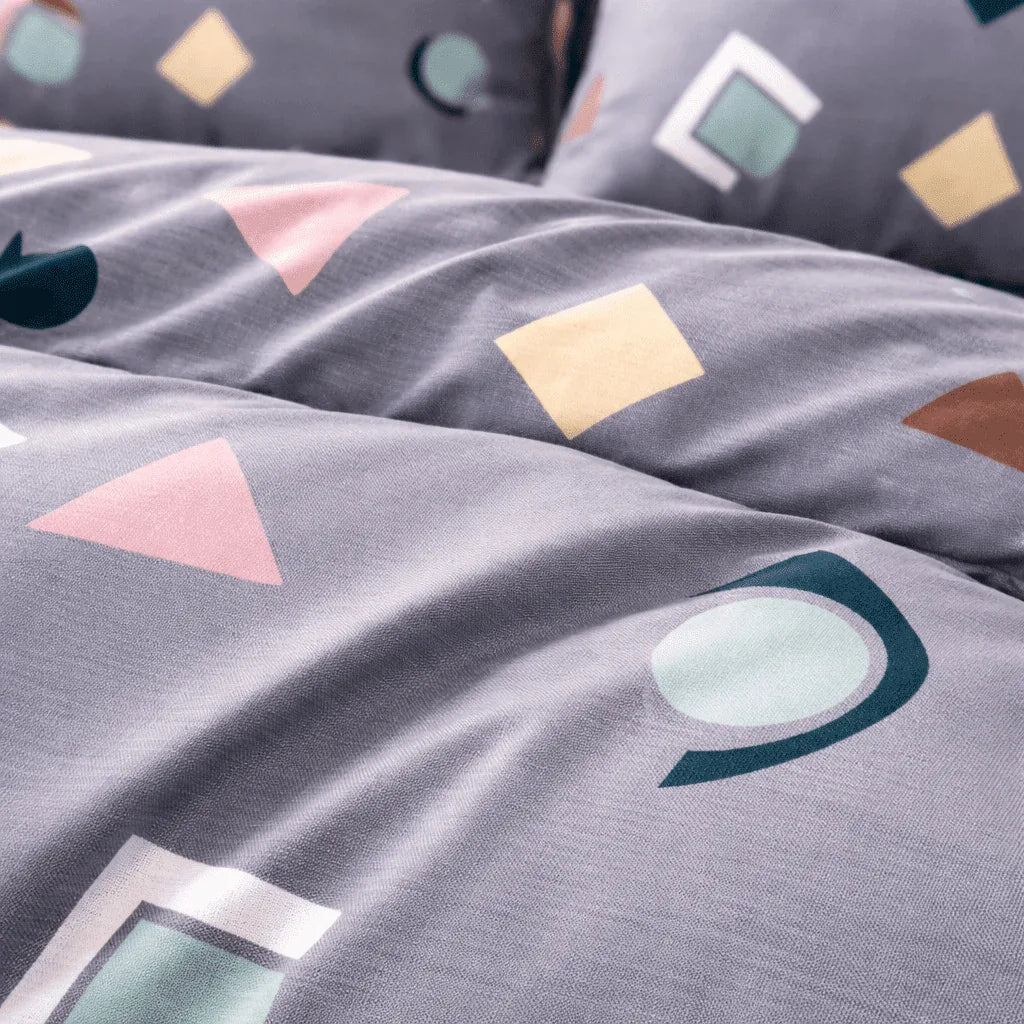 Housse de couette percale de coton - Jardin en Graphica Prisma – Linge de lit haut de gamme - MaisonTextile