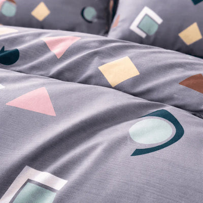 Housse de couette percale de coton - Jardin en Graphica Prisma – Linge de lit haut de gamme - MaisonTextile
