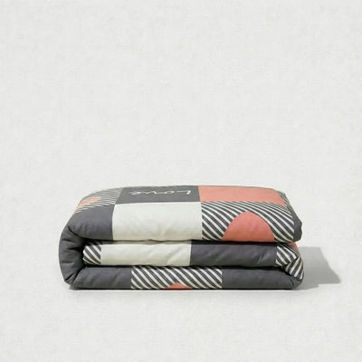 Housse de couette Percale de coton - Love en Love City – Linge de lit haut de gamme - MaisonTextile