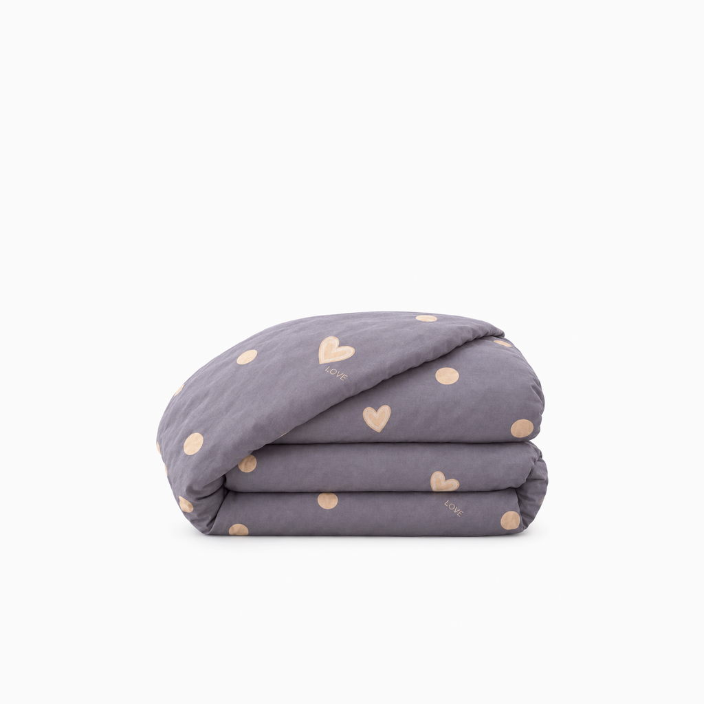 Housse de couette en percale de coton 100 fils/cm² blanche élégante au toucher lisse et frais