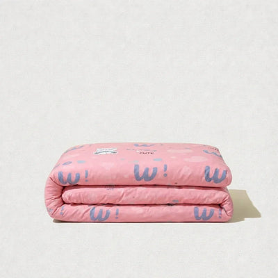 Housse de couette percale de coton - Ourson en Ourson Love Rose – Linge de lit haut de gamme - MaisonTextile
