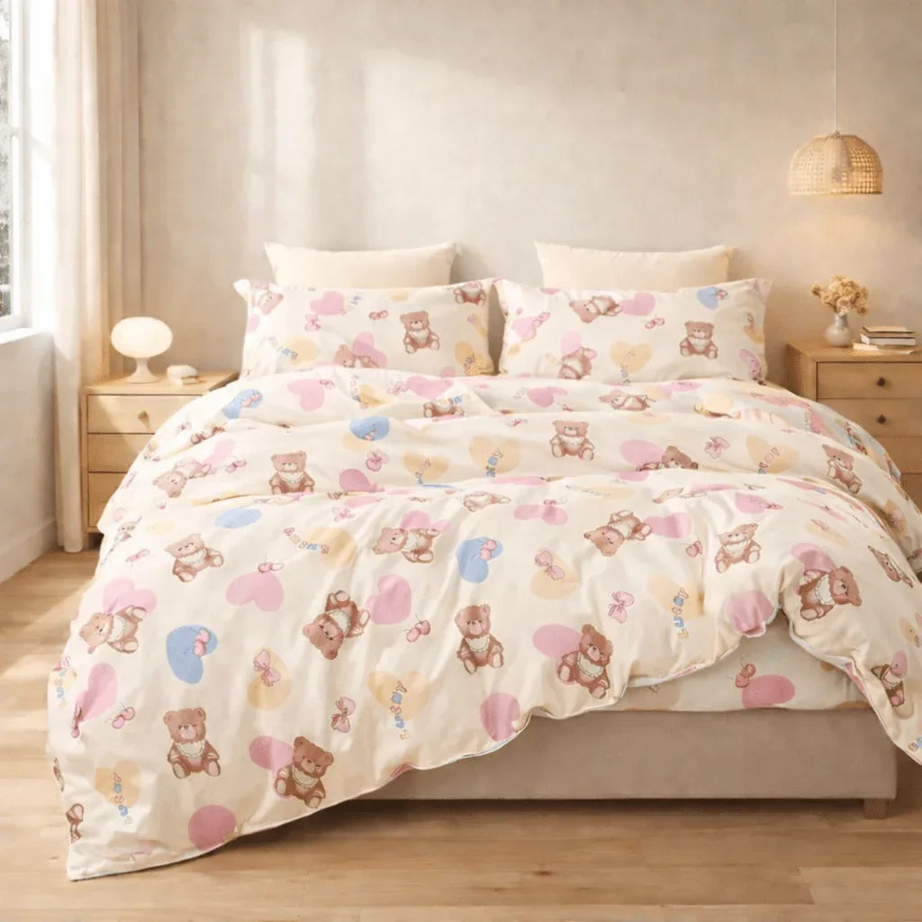 Housse de couette percale de coton - Petite en Petit Bolide – Linge de lit haut de gamme - MaisonTextile
