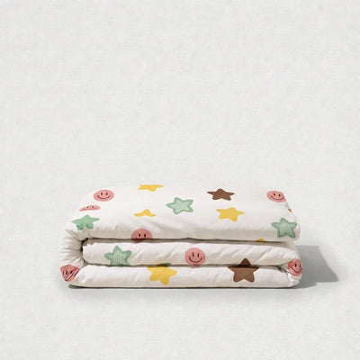 Housse de couette percale de coton - Stars en Stars Joy – Linge de lit haut de gamme - MaisonTextile