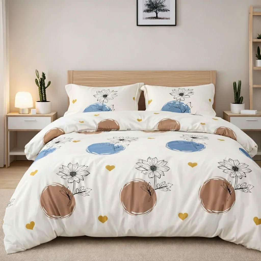 Housse de couette polycoton renforcé - Célestia en Célestia Botanique – Linge de lit - MaisonTextile