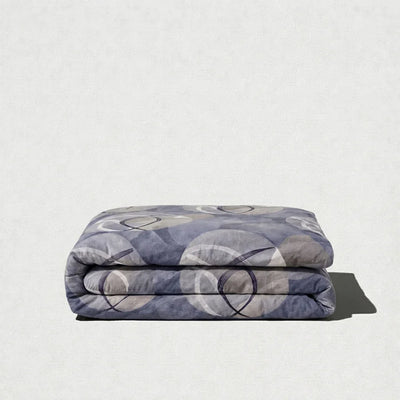 Housse de couette polycoton renforcé - Célestia en Célestia Mauve – Linge de lit - MaisonTextile