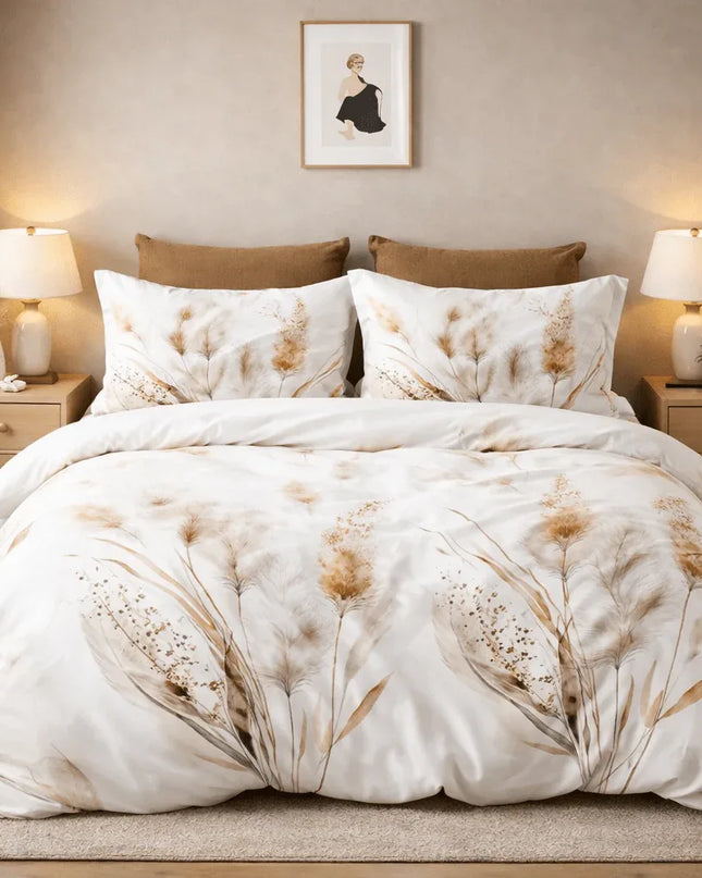 Housse de couette polycoton renforcé - d'Or en Nuances d'Or – Linge de lit - MaisonTextile