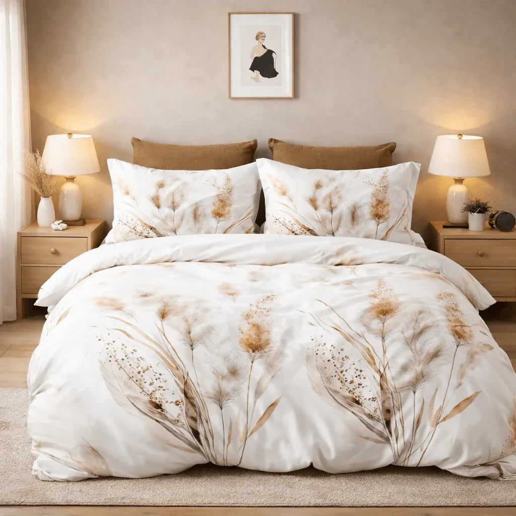 Housse de couette polycoton renforcé - d'Or en Nuances d'Or – Linge de lit - MaisonTextile