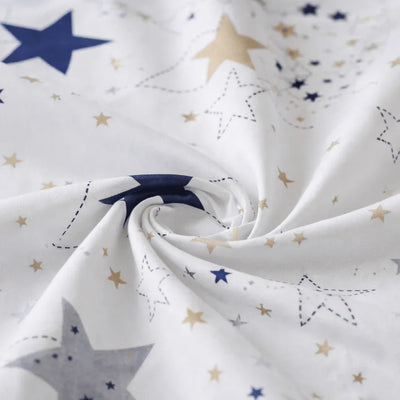 Housse de couette polycoton renforcé - Stars en Stars Céleste – Linge de lit - MaisonTextile