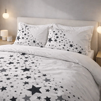 Housse de couette polycoton renforcé - Stars en Stars Eclipse – Linge de lit - MaisonTextile