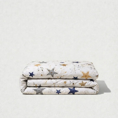 Housse de couette polycoton renforcé - Terra en Stars Céleste – Linge de lit - MaisonTextile