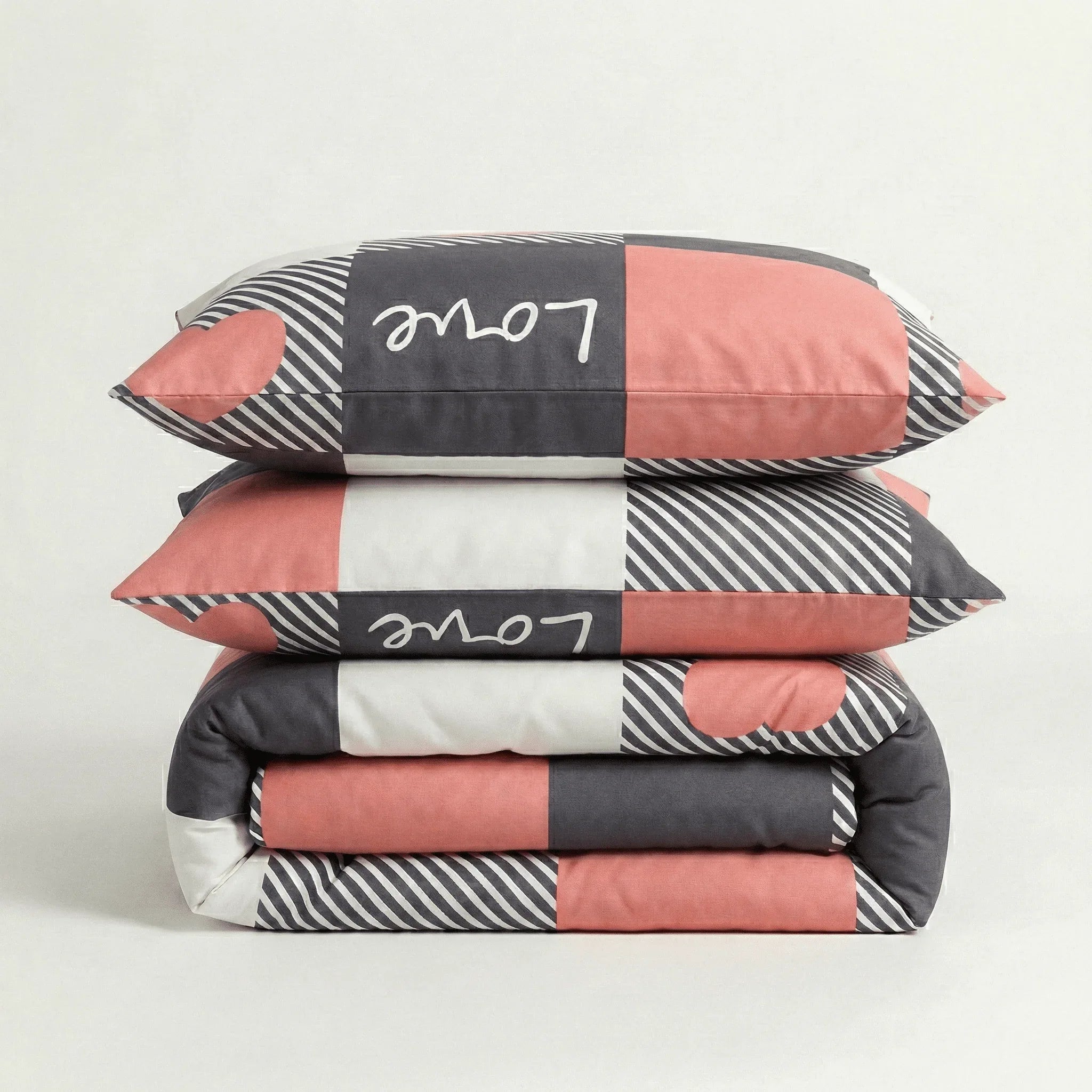 Love Signature – Parure en percale de coton en Love City – Linge de lit haut de gamme - MaisonTextile