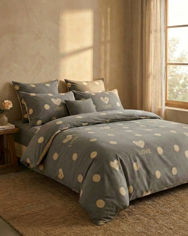 Love Signature – Parure en percale de coton