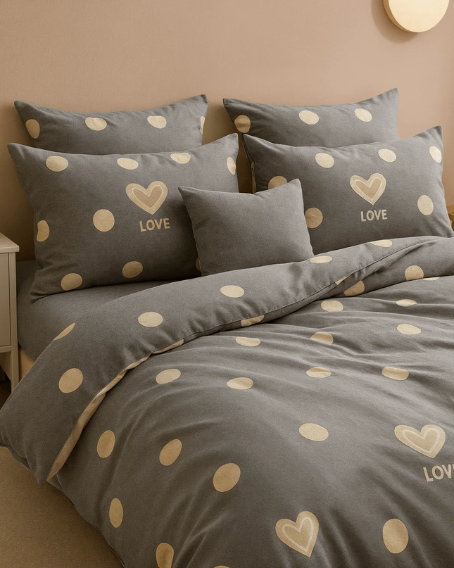 Housse de couette en percale de coton | Douce & romantique - Linge de lit haut de gamme - MaisonTextile