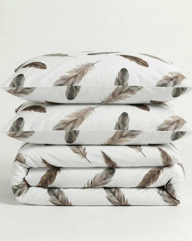 Parure de lit en polycoton renforcé | Naturelle & bohème140x200MaisonTextile