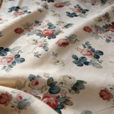 Drap plat percale de coton - Jardin